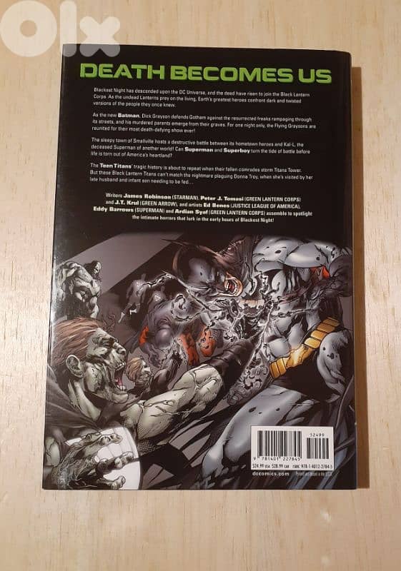 Black Lantern Corps (Volume one) graphic Novel. 1