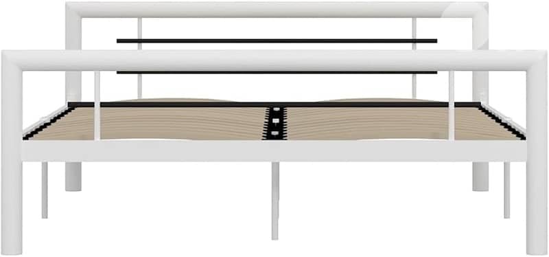 white bed double bed 0