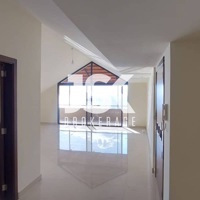L16739 -2-Bedroom Roof Apartment With Seaview For Rent in Nahr Ibrahim 0