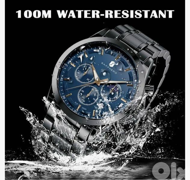 Sapphero Men's Watch Waterproof Chronograph AntiScratch/4$ delivery 4