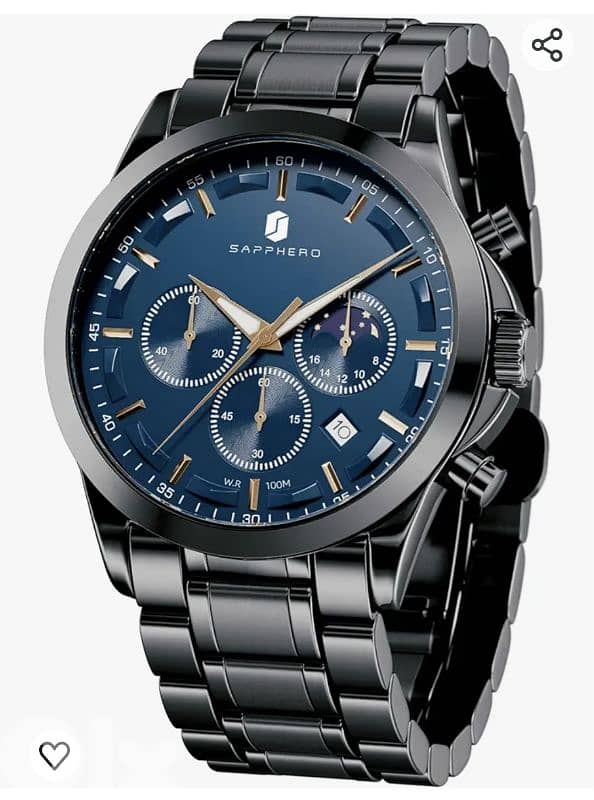 Sapphero Men's Watch Waterproof Chronograph AntiScratch/4$ delivery 8