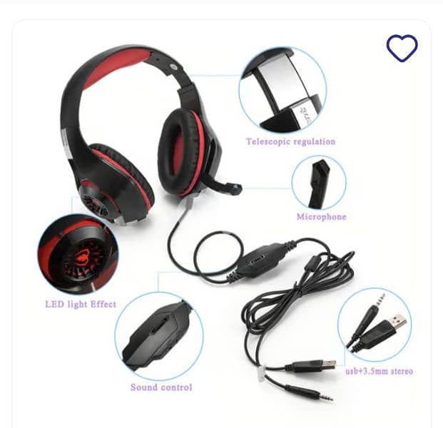 BEEXCELLENT GM1 WIRED 3.5MM OVER-EAR PRO GAMING HEADSEt/ 4$ delivery 5