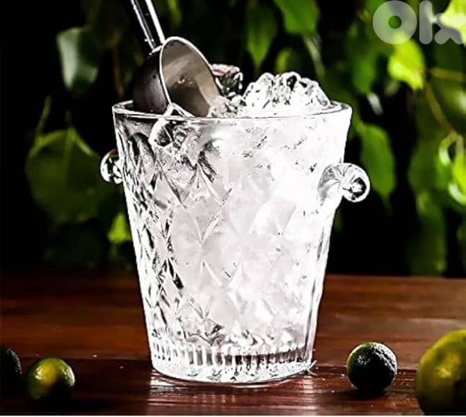 glass ice bucket 0