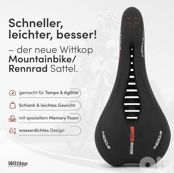 WITTKOP Bicycle Saddle, Innovative Medicus Concept 5 Zone/3$ delivery 2