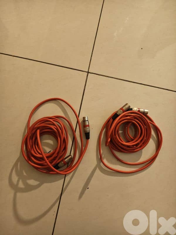 XLR TO XLR 3 meters cable each 0