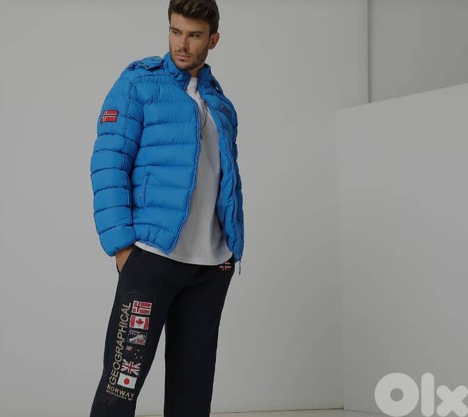 Geographical Norway Blue Puffer Jacket 1