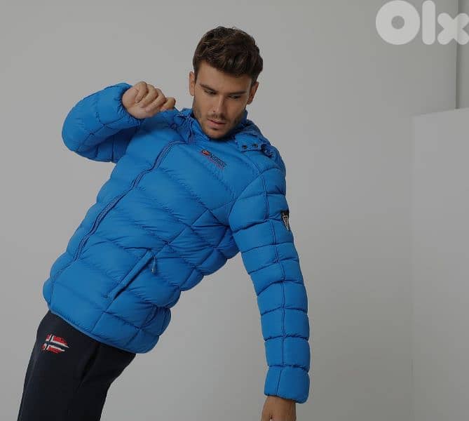 Geographical Norway Blue Puffer Jacket 2