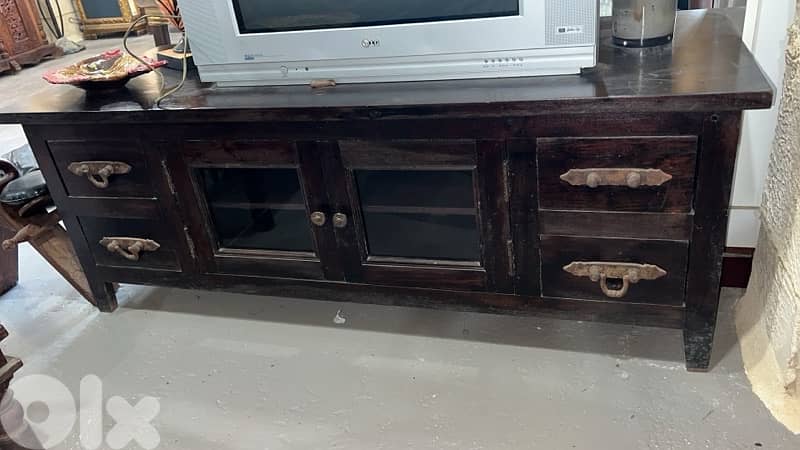 solid wood teak tv table 1