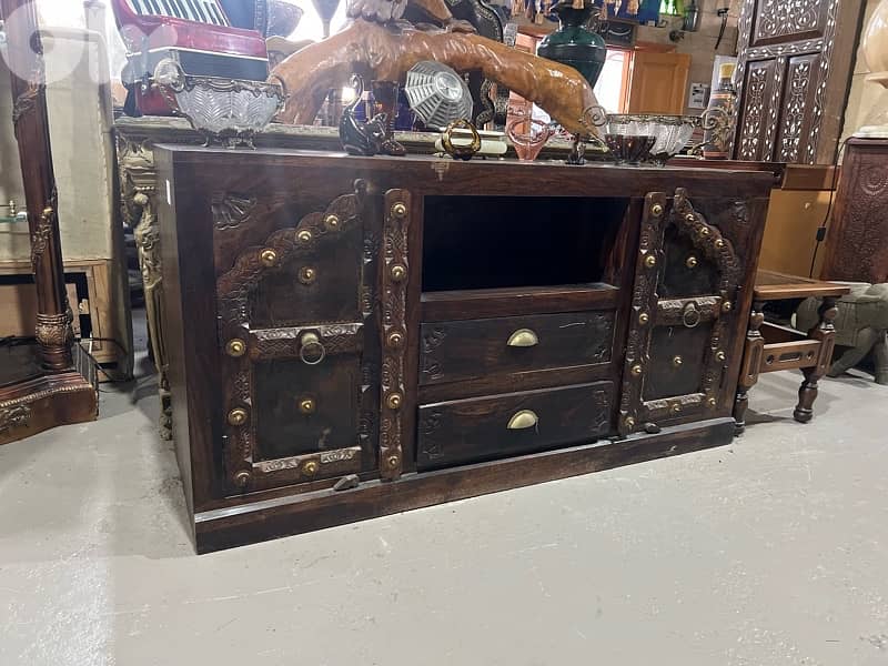 solid wood teak tv table 2