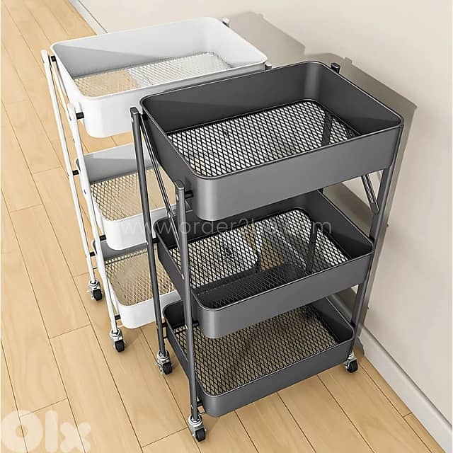 3-Tier Storage Cart | Space-Saving Organizer for Kitchen & Bath 4