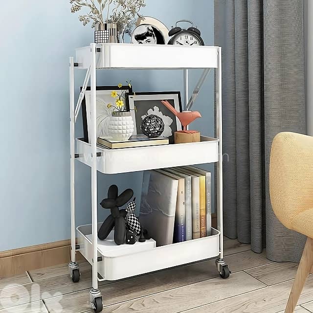 3-Tier Storage Cart | Space-Saving Organizer for Kitchen & Bath 5