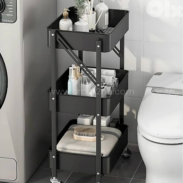 3-Tier Storage Cart | Space-Saving Organizer for Kitchen & Bath 6