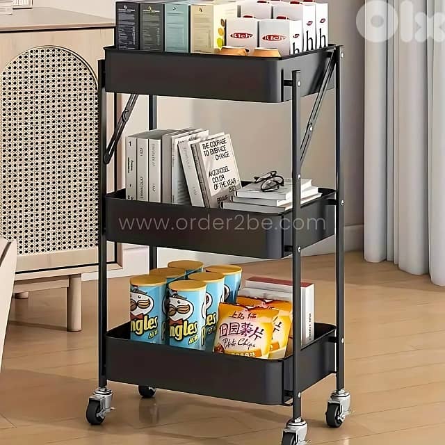 3-Tier Storage Cart | Space-Saving Organizer for Kitchen & Bath 7