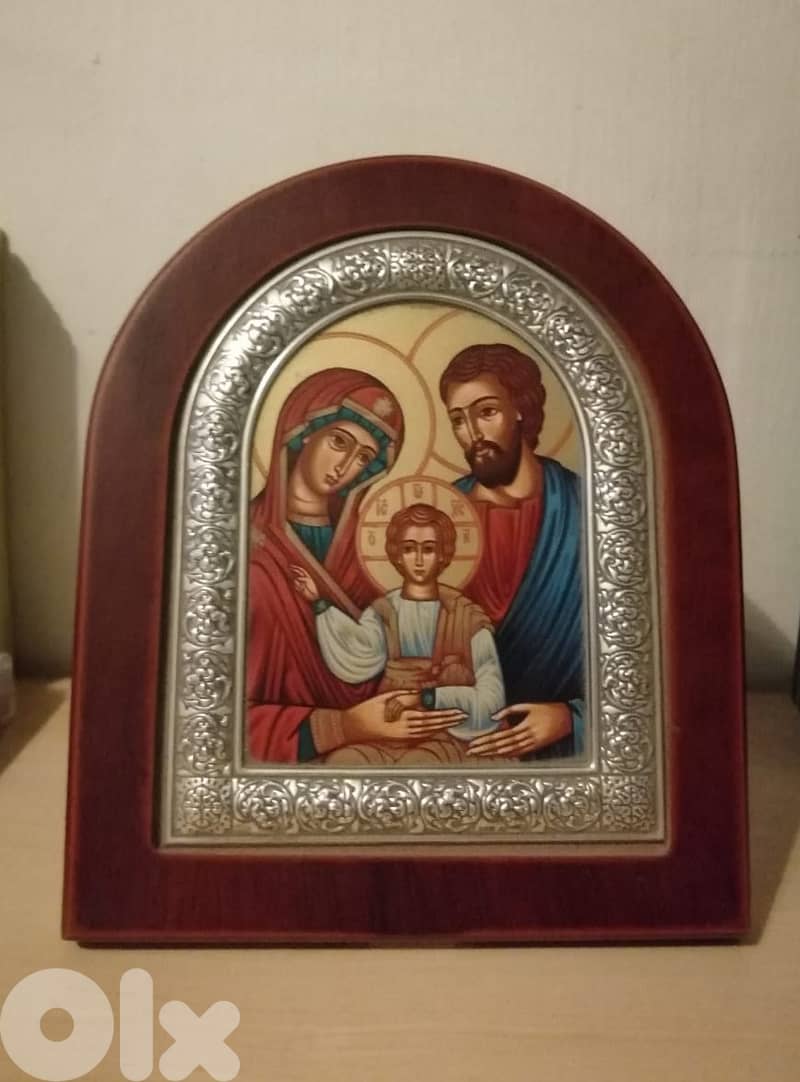 Certified copy of an Orthodox Byzantine icon size 13*11cm  stamped 0