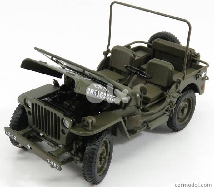 Jeep Willys 1941 diecast car model 1;18. 5