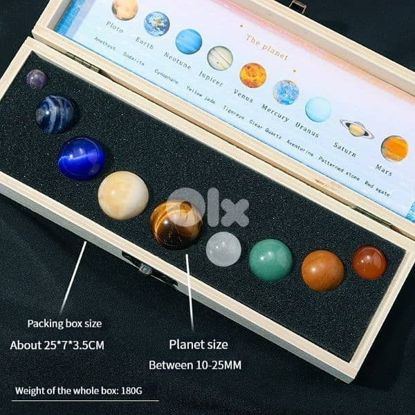9 planets Solar system Original natural stones 1