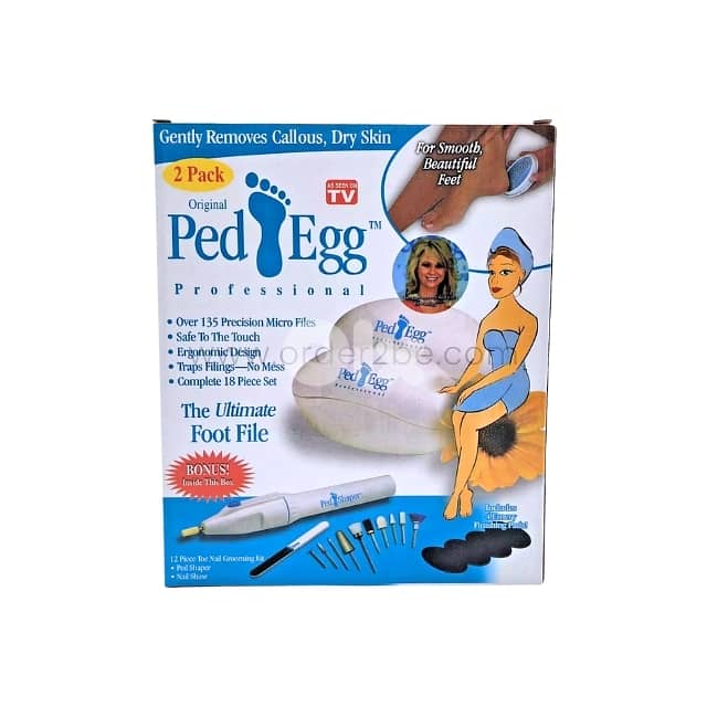 Ped Egg: Safe Callous Removers & 12-Piece Nail Grooming Kit 0