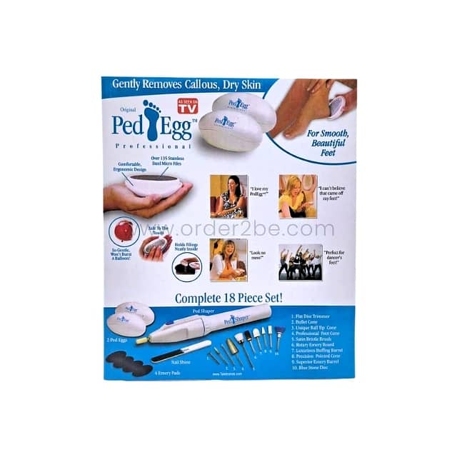 Ped Egg: Safe Callous Removers & 12-Piece Nail Grooming Kit 3