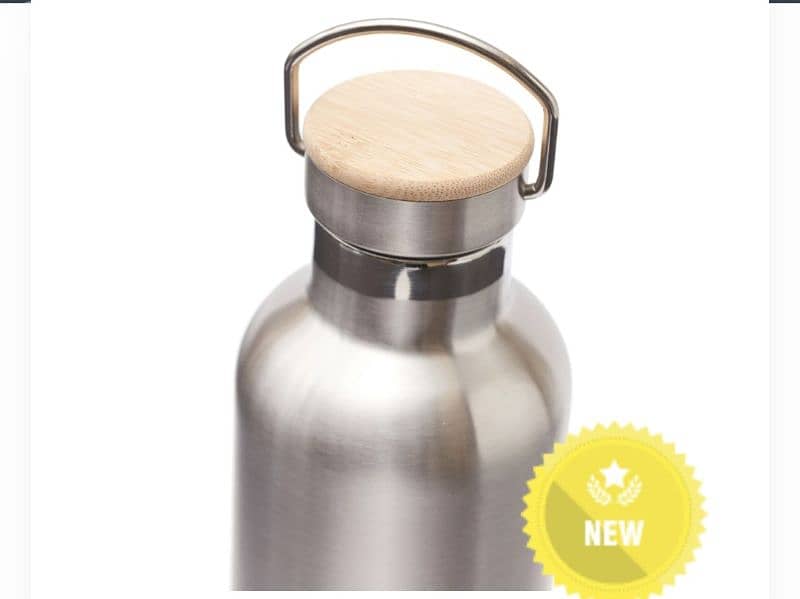 DR stainless steel water bottle bamboo lid (Made in italy)/4$ delivery 4