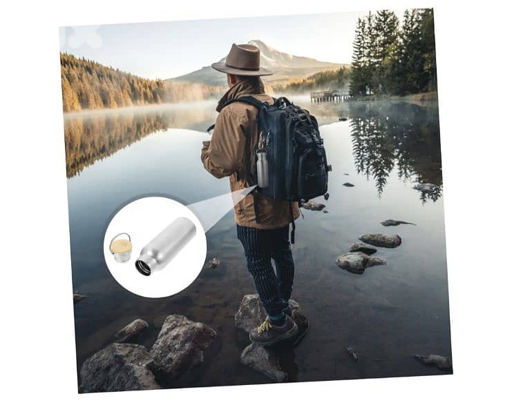 DR stainless steel water bottle bamboo lid (Made in italy)/4$ delivery 10