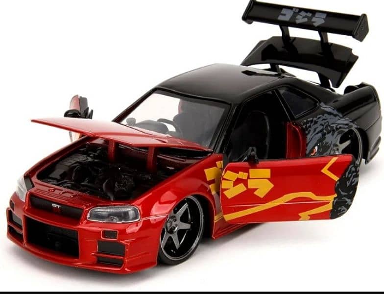 Nissan Skyline GT-R (R34) diecast car model 1:24. 4