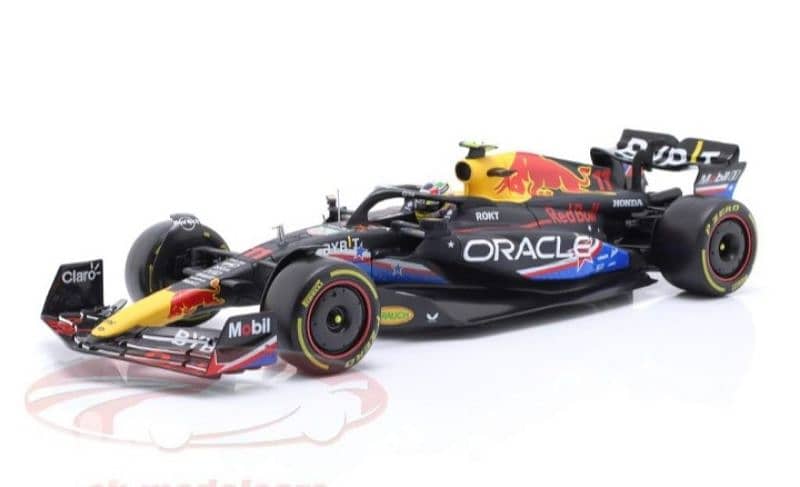 S. Perez Red Bull RB19 (GP USA 2023) diecast car model 1;18. 1