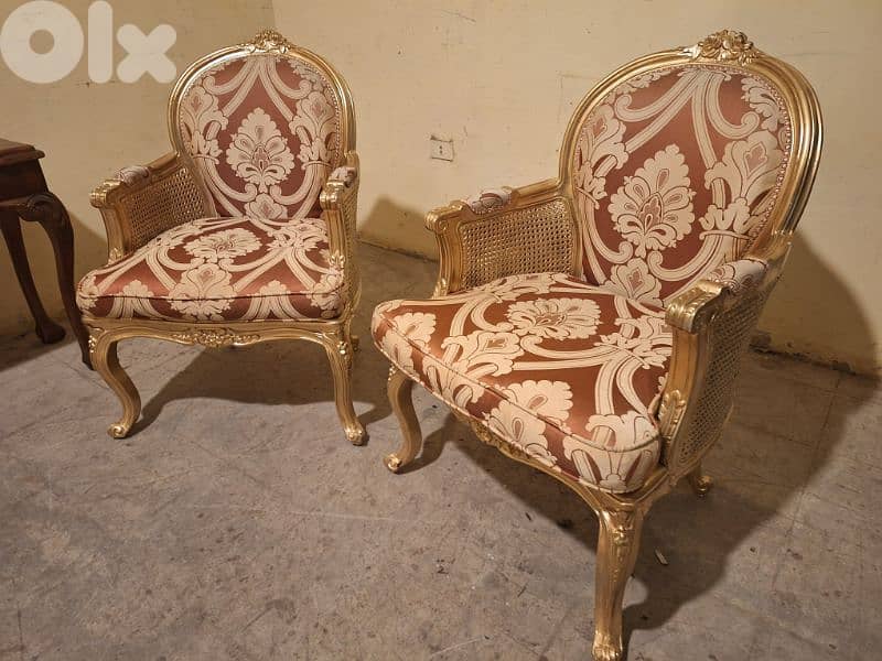 كراسي فوتوي صالون عدد٢ خشب زين ناعم سعر لقطة 0