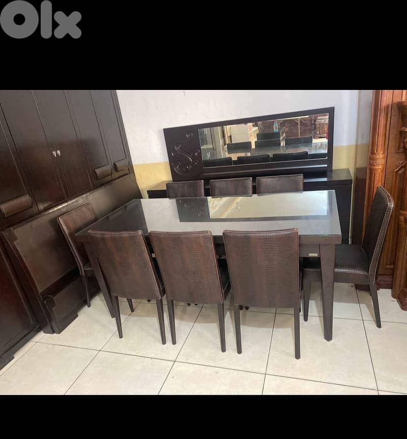 اوضة سفرة شغل istikbal تركية بتتكبر وبتتصغر درسوار وفاترينة كريستال 2