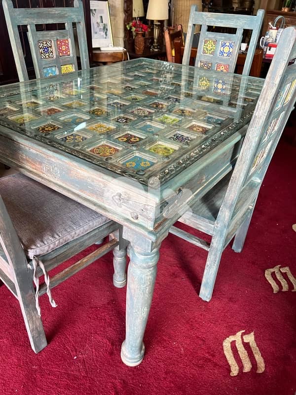 dining table teak maseef wood vintage 1