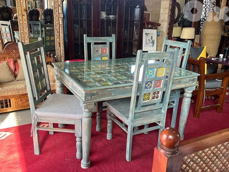 dining table teak maseef wood vintage 8