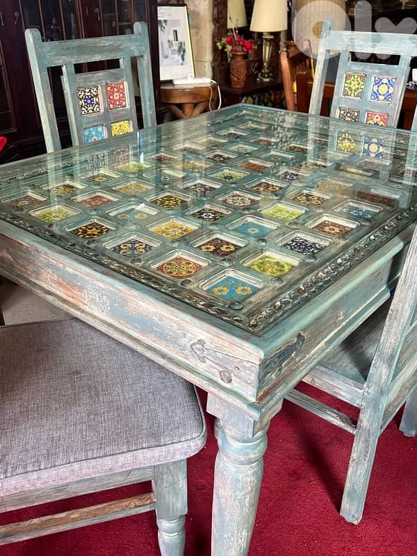 dining table teak maseef wood vintage 10