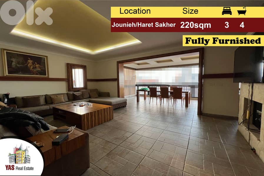 Haret Sakher/Sahel Alma | 220m2 | Fully Furnished | Sea View | EH/IV 0