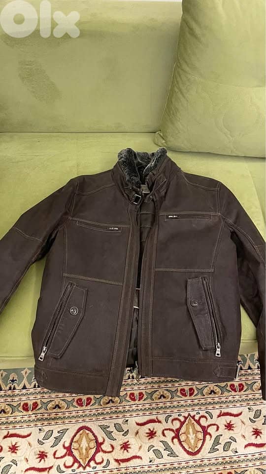 buffalo brown leather jacket made in italy 0