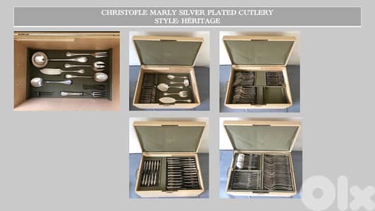 Christofle Marly | Silver plated cutlery box set