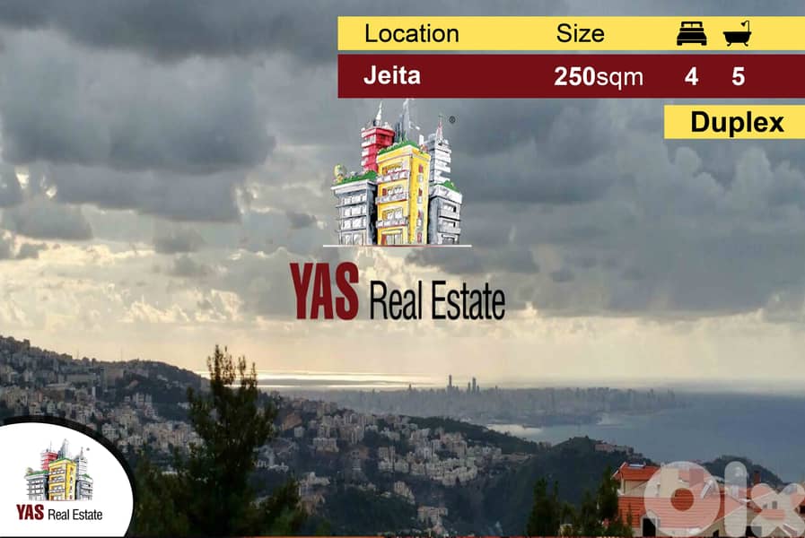 Jeita 250m2 Duplex | New | Astonishing View | Luxurious | 0