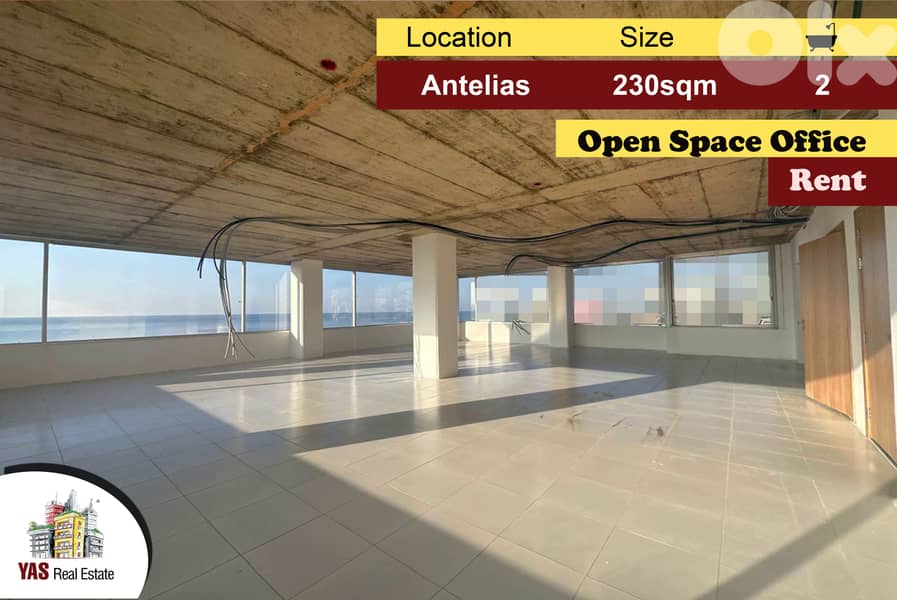 Antelias 230m2 | Office | Rent | Active Tower | Open Space | MJ | 0