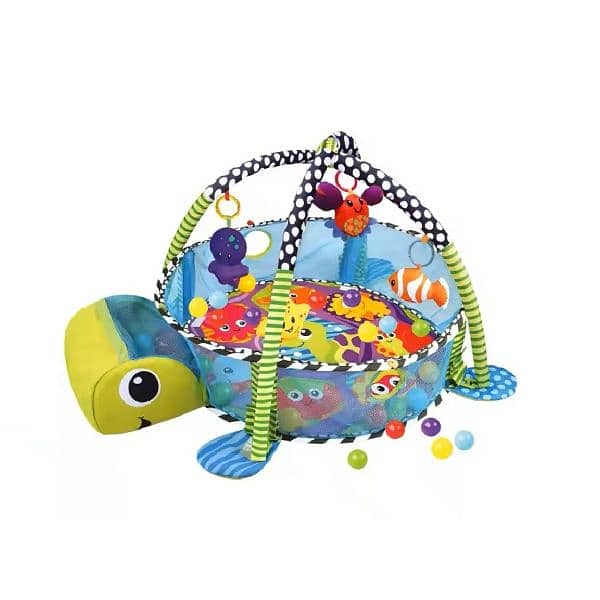 Turtle Baby Activity Gym With Ball Pit 0