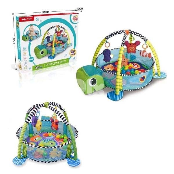 Turtle Baby Activity Gym With Ball Pit 1