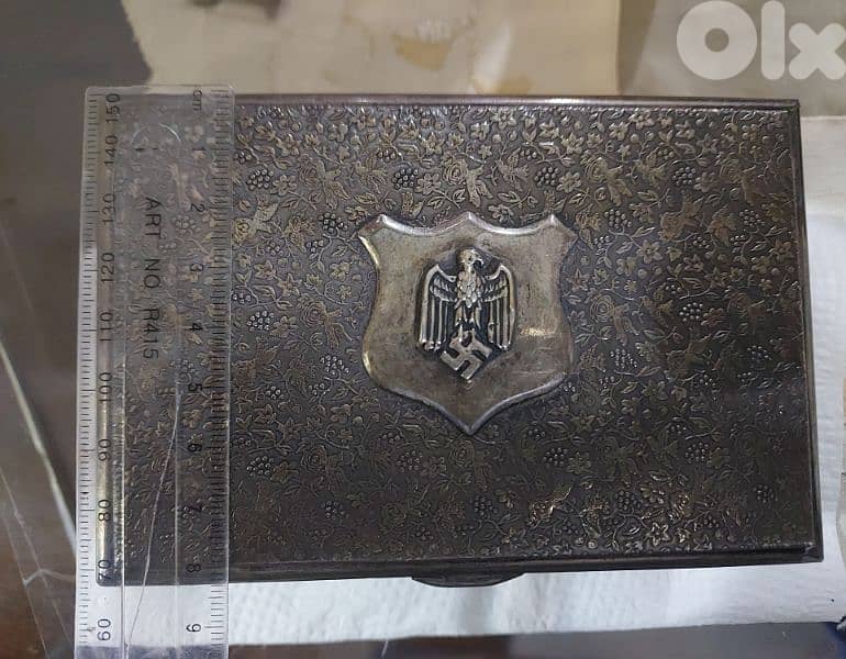 German Nazi Silver Plated Box era of WW2 Adolf Hiter 6