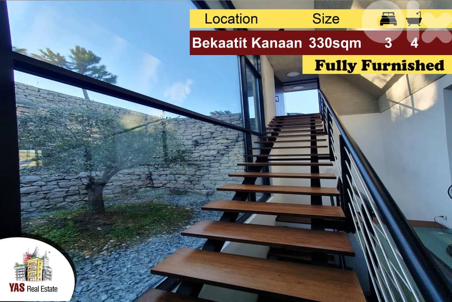 Bekaatit Kanaan 330m2 | Furnished Villa | Unbeatable View |  KH | 0