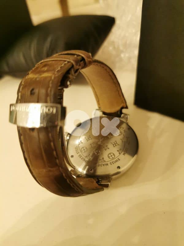 Louis Vuitton Brown Tambour Automatic Mens Wristwatch 4