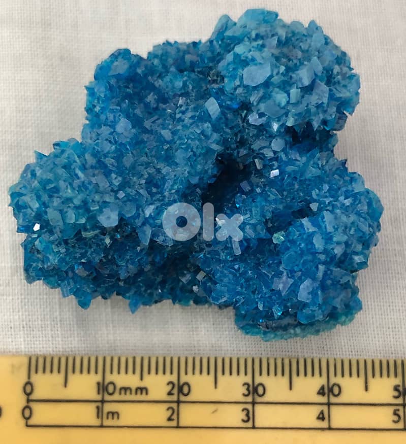 Poland Lab Grown Raw Blue Chalcanthite Crystal Cluster, Size pictures 0