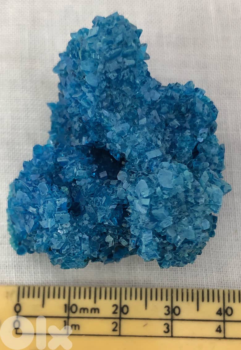 Poland Lab Grown Raw Blue Chalcanthite Crystal Cluster, Size pictures 1