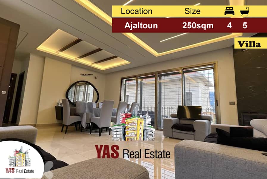 Ajaltoun 250m2 Villa | 100m2 Garden | New | Upgraded | Community | 0