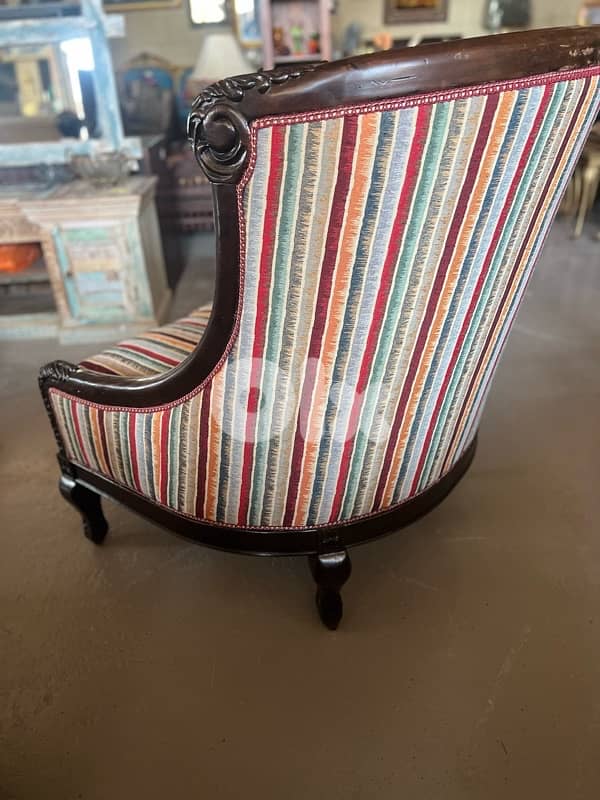 chair burger with pouf solid wood 7