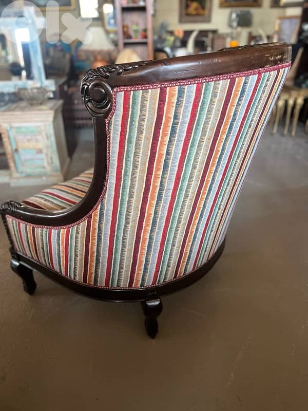 chair burger with pouf solid wood 9