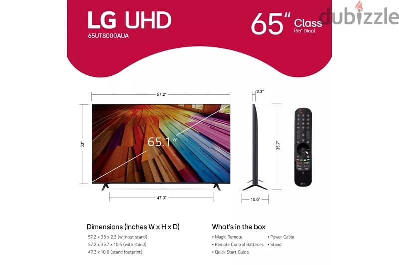 65-Inch Class UT8000 4K TV with webOS 25 1