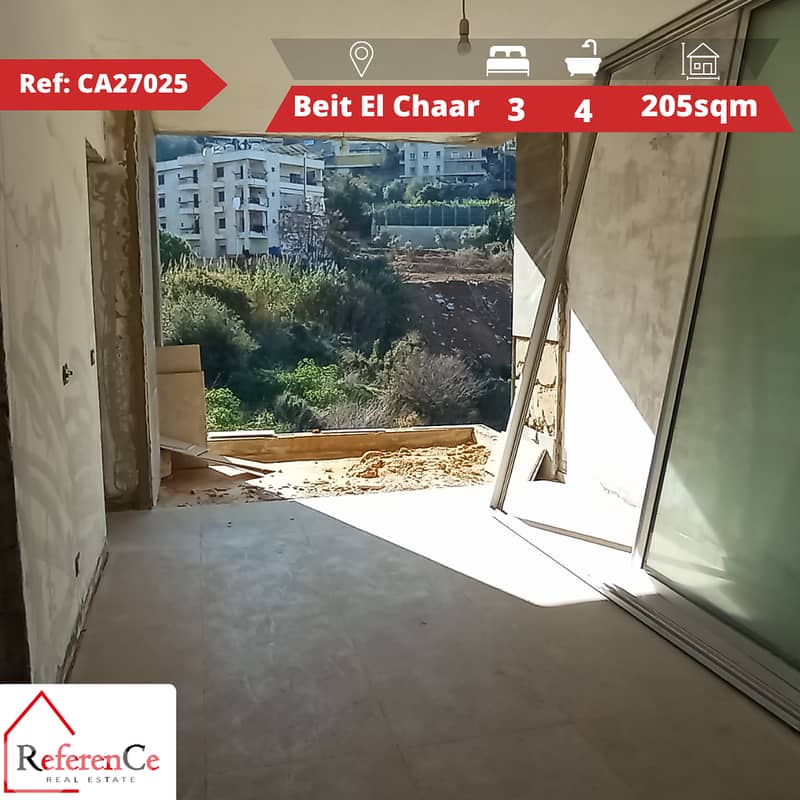 Apartment with terrace in beit el chaar شقة مع تراس في بيت الشعار 0