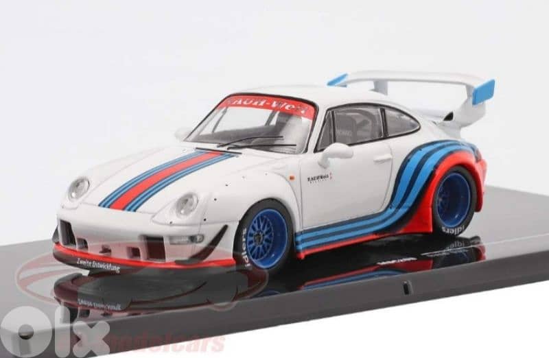 Porsche 911(993) RWB Martini diecast car model 1;43. 1