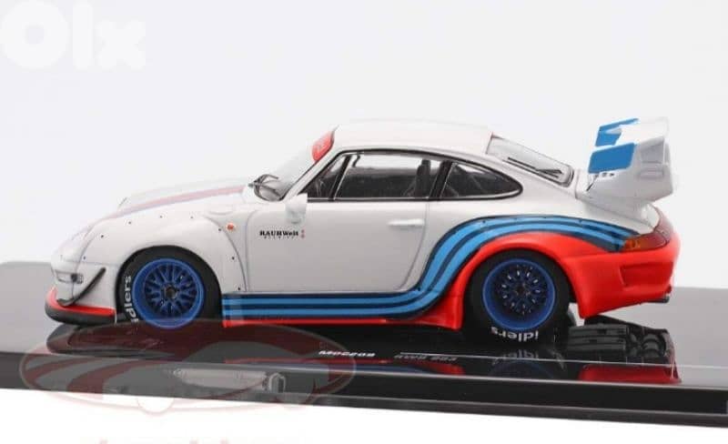 Porsche 911(993) RWB Martini diecast car model 1;43. 2